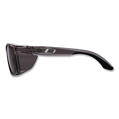ergodyne Skullerz SIXTEN Anti-Scratch/Enhanced Anti-Fog Safety Glasses w/Side Shield, Polarized, Translucent Smoke Frame, G15 Lens (58260)