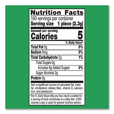 ICE BREAKERS Ice Cubes Spearmint Sugar-Free Gum, Spearmint, 40 Cubes/Bottle, 4 Bottles/Carton (22002651)