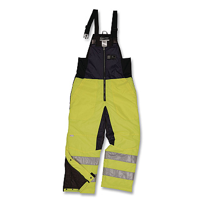 ergodyne N-Ferno 6479 Hi-Vis Freezer Bib Overalls, Medium, Lime (41283)