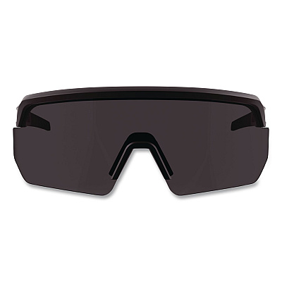 ergodyne Skullerz AEGIR Color Enhancing Anti-Scratch and Enhanced Anti-Fog Safety Glasses, Matte Black Frame, High Contrast Smoke Lens (55221)