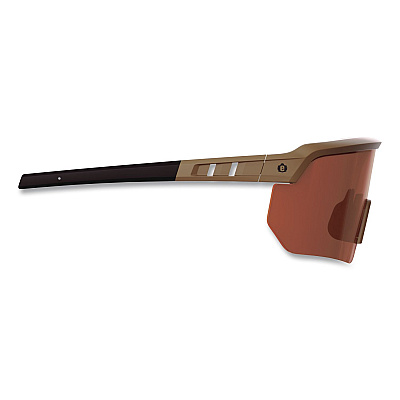 ergodyne Skullerz AEGIR Color Enhancing Anti-Scratch/Enhanced Anti-Fog Safety Glasses, Matte Desert Frame, High Contrast Bronze Lens (55220)