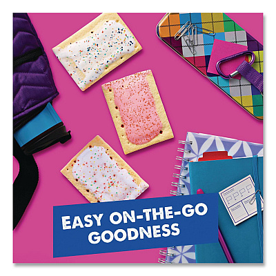 Kellogg's Pop Tarts, Assorted Flavors: Strawberry, Blueberry Cherry, 5 lb 1.2 oz Box, 48 Pastries/Carton (22002628)