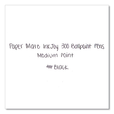 Paper Mate InkJoy 300 RT Ballpoint Pen, Retractable, Medium 1 mm, Black Ink, Black Barrel, 8/Pack (1945920)
