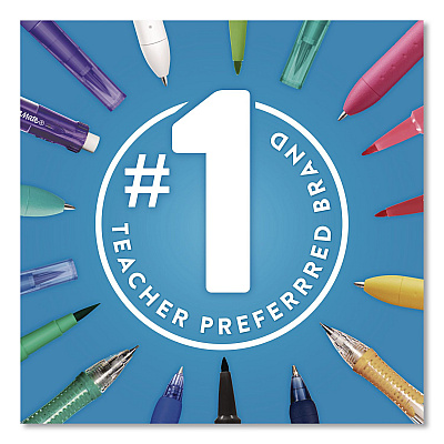 Paper Mate Flair Felt Tip Porous Point Pen, Stick, Medium 0.7 mm, Assorted Ink and Barrel Colors, 4/Set (8404452PP)