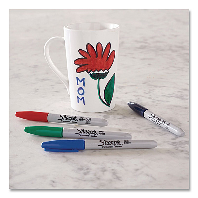 Sharpie Fine Tip Permanent Markers, Fine Tip, Assorted Colors, 5/Pack (30653PP)