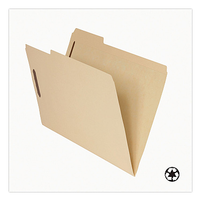 Pendaflex Top Tab Fastener Folder, 1/3-Cut Tab: Assorted, Expands 2", 2 Fasteners, Legal Size, Manila, 5/Box (29537R)