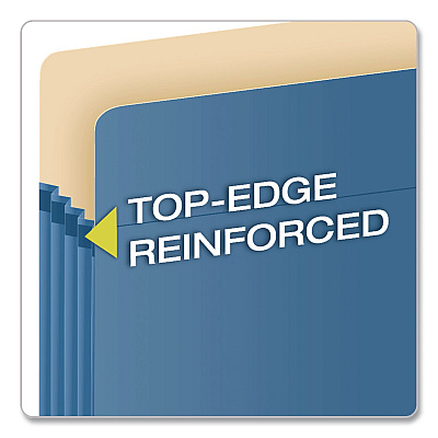 Pendaflex Colored File Pockets, 3.5" Expansion, Letter Size, Blue (1524EBLU)