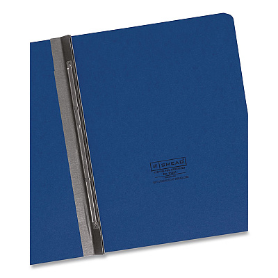 Smead Prong Fastener Pressboard Report Cover, Two-Piece Prong Fastener, 3" Capacity, 8.5 x 11, Dark Blue/Dark Blue, 25/Box (2750880)