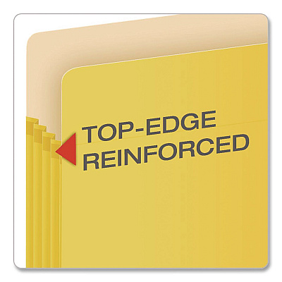 Pendaflex Colored File Pockets, 3.5" Expansion, Letter Size, Yellow (1524EYEL)