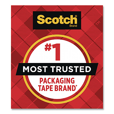 Scotch 3850 Heavy-Duty Packaging Tape, 3" Core, 1.88" x 38.2 yds, Clear, 3 Rolls/Pack (70005070530)