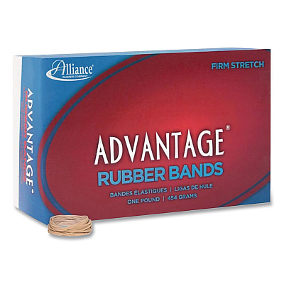 Alliance Rubber Rubber Rubber Advantage Multi-Purpose Rubber Band, Size #12, Natural Crepe, 1 lb Box, 2,500/Box (26125)