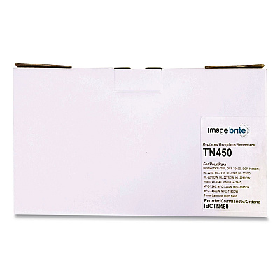 Image Brite Compatible TN450 High-Yield Toner, 2,600 Page-Yield, Black (24214173)