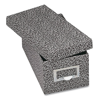 Globe-Weis Index Card File Box with Lift-Off Lid, Holds 1,000 3 x 5 Cards, 5.63 x 11.63 x 4, Black Agate (93BLA)