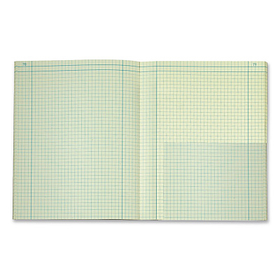 TOPS Computation Notebook, Quadrille Rule (4 sq/in), Red Cover, (75) 11.75 x 9.5 Sheets (35126)