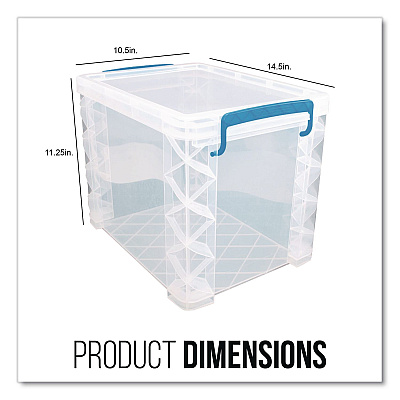 Advantus Super Stacker File and Document Box, Letter Files, 11.25 x 14.5 x 10.5, Translucent White (36872)