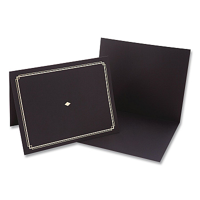 Gartner Studios Certificate Holders 9.5 x 12, Black/Gold, 6/Pack (35003)