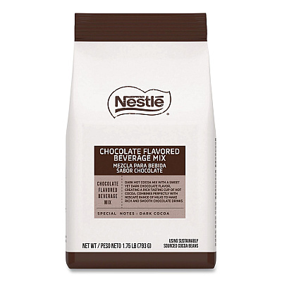 Nescaf Premium Hot Chocolate Mix, Rich Chocolate, 1.75 lb Bag, 6/Carton (81794CT)