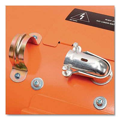 Global Industrial Portable Salamander Heater with Adjustable Thermostat, 30,000 W, 22 x 28 x 38.5, Orange (653674)