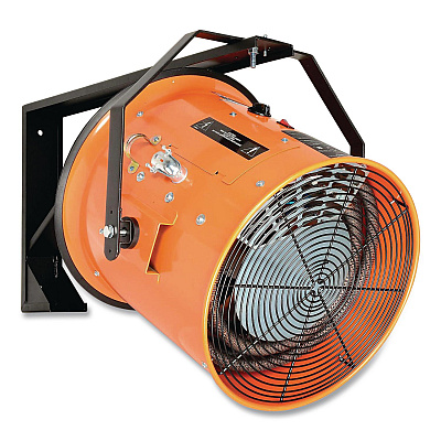 Global Industrial Electric Salamander Heater with Adjustable Thermostat, 15,000 W, 240 V, 23.03 x 34, Orange (653568)