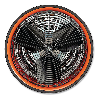 Global Industrial Electric Salamander Heater with Adjustable Thermostat, 15,000 W, 240 V, 23.03 x 34, Orange (653568)