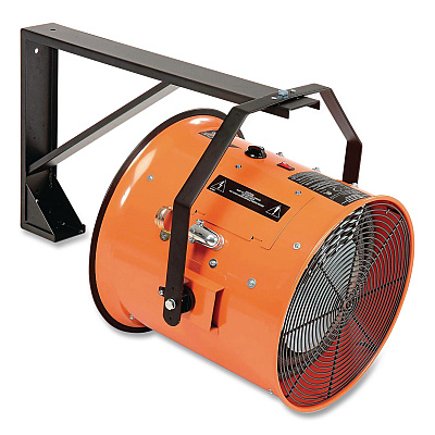 Global Industrial Electric Salamander Heater with Adjustable Thermostat, 15,000 W, 23.03 x 20 x 24.68, Orange (653569)
