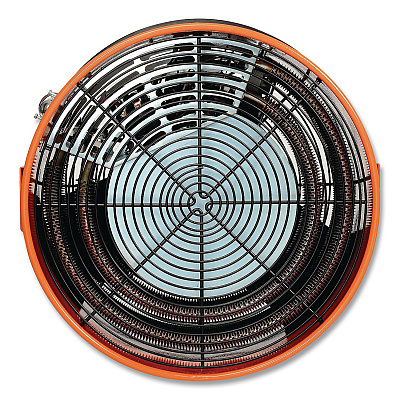 Global Industrial Electric Salamander Heater with Adjustable Thermostat, 15,000 W, 23.03 x 20 x 24.68, Orange (653569)