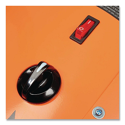 Global Industrial Portable Salamander Heater with Adjustable Thermostat, 15,000 W, 240 V, 21.59 x 28 x 38.5, Orange (653671)