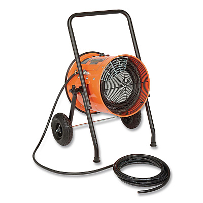 Global Industrial Portable Salamander Heater with Adjustable Thermostat, 15,000 W, 480 V, 21.59 x 28 x 38.5, Orange (653672)