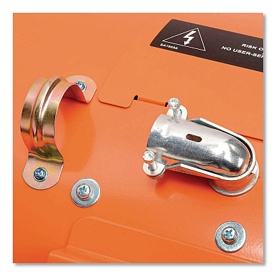 Global Industrial Portable Salamander Heater with Adjustable Thermostat, 15,000 W, 480 V, 21.59 x 28 x 38.5, Orange (653672)