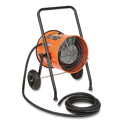 Global Industrial Portable Salamander Heater with Adjustable Thermostat, 15,000 W, 21.59 x 28 x 38.5, Orange (653673)