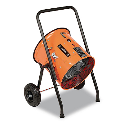 Global Industrial Portable Salamander Heater with Adjustable Thermostat, 15,000 W, 21.59 x 28 x 38.5, Orange (653673)