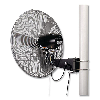 Global Industrial Deluxe Oscillating Fan, Pole or Column Mount, 24", 4,660 CFM, 1/2 hp (293157)