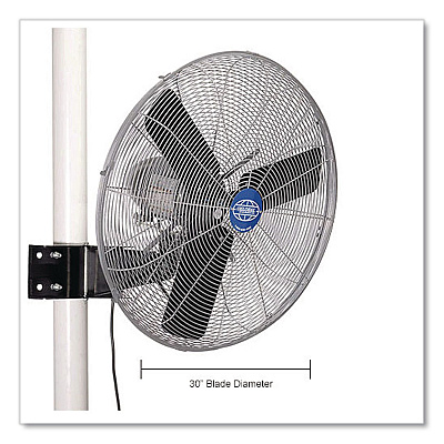 Global Industrial Deluxe Oscillating Fan, Pole or Column Mount, 30", 7,300 CFM, 1/2 hp (293158)