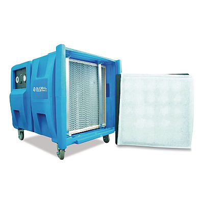 Global Industrial Commercial Air Scrubber and Negative Air Machine with HEPA Filter, 2 Speed, 1,000/2,000 CFM, 115 V (604216)