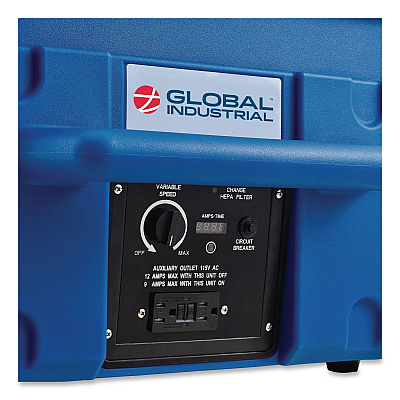 Global Industrial Commercial Air Scrubber and Negative Air Machine with HEPA Filter, 3 Stage, 500 CFM, 115 V (292938)