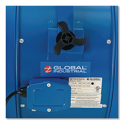 Global Industrial High Velocity Drum Fan with Yoke Mount, 18", Blue (293093)