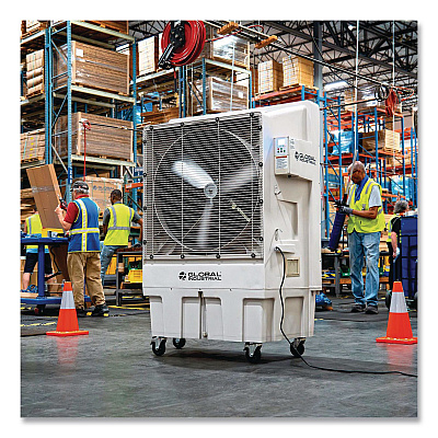 Global Industrial Portable Evaporative Cooler, 30", 3 Speeds, 26 gal (293131)