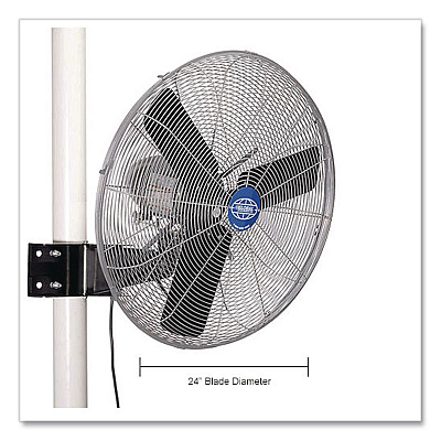 Global Industrial Oscillating Fan, Pole or Column Mount, 24", 4,050 CFM, 1/4 hp (293155)