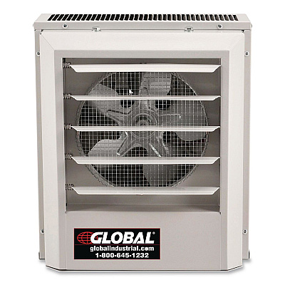 Global Industrial Unit Heater, Horizontal or Vertical Downflow, 5,000 W, 14.13 x 8.5 x 16, White (246725)