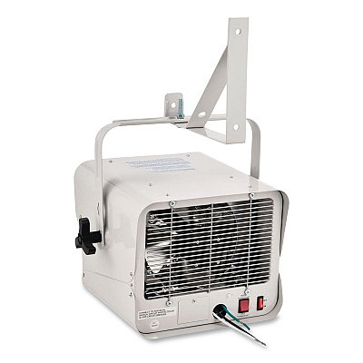 Global Industrial Unit Heater Horizontal Downflow with Remote, 4,700/7,500 W, 14.68 x 15 x 12.5, White (246726)