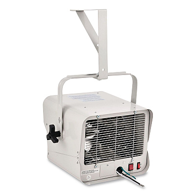 Global Industrial Unit Heater Horizontal Downflow with Remote, 4,700/7,500 W, 14.68 x 15 x 12.5, White (246726)