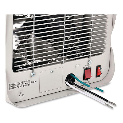 Global Industrial Unit Heater Horizontal Downflow with Remote, 4,700/7,500 W, 14.68 x 15 x 12.5, White (246726)