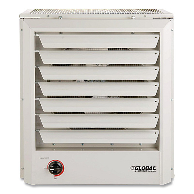Global Industrial Unit Heater, Horizontal or Vertical Downflow, 15,000 W, 19 x 13.75 x 21.44, White (246134)