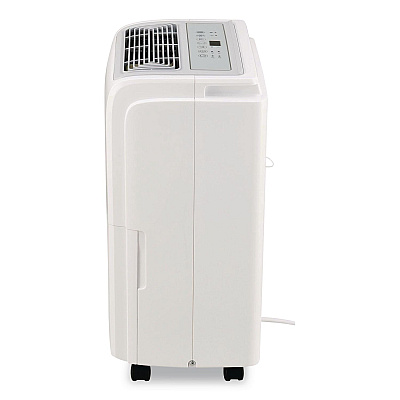 Global Industrial Portable Dehumidifier with Pump and Wi-Fi, 11.62 x 11.62 x 24.81, White (246735)