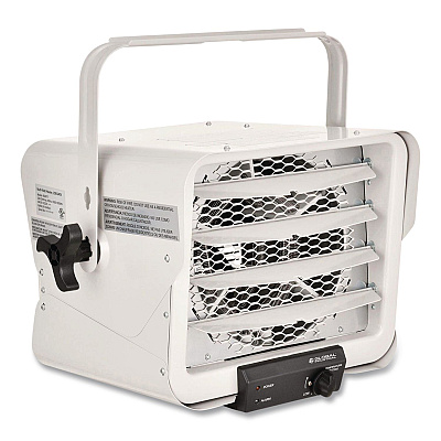Global Industrial Portable Heater with Built-In Thermostat, 3785 W/5,000 W, 14.12 x 17.5 x 19.62, White (246737)