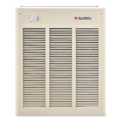 Global Industrial Fan Forced Wall Heater with Enclosed Motor, 4,000 W, 15.75 x 5 x 19.25, White (246743)
