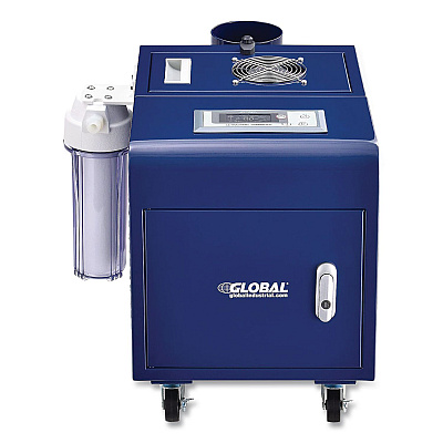 Global Industrial Ultrasonic Humidifier, 38 Pint Tank Capacity, 13.75 x 23.62 x 18.25, 300 Pint Output, Blue (246137)