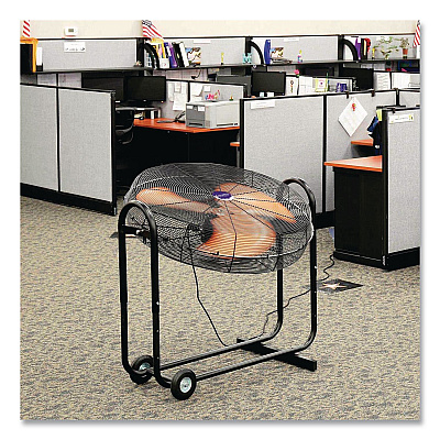 Global Industrial Portable Tilt Blower Drum Fan, 36", Black/Orange (258320)