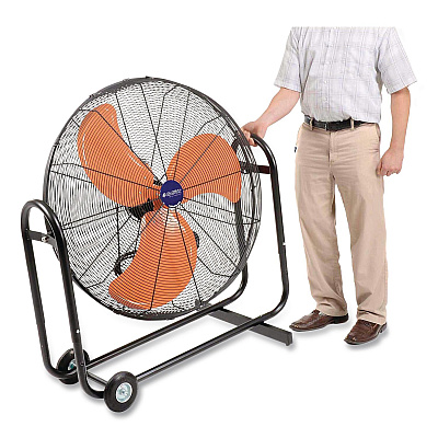 Global Industrial Portable Tilt Blower Drum Fan, 36", Black/Orange (258320)