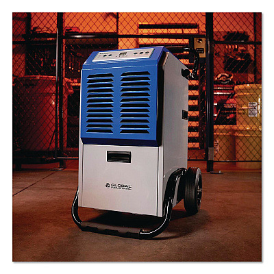 Global Industrial Commercial Dehumidifier with Humidistat, 70 Pints, 17 x 20.31 x 32.5, Gray (246687)